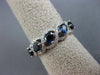 ESTATE 1.57CT DIAMOND & AAA SAPPHIRE 18K WHITE GOLD 3D INFINITY ANNIVERSARY RING