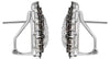 2.31CT WHITE & CHOCOLATE FANCY DIAMOND 14K WHITE GOLD 3D TEAR DROP STUD EARRINGS