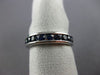 ESTATE 1.20CT AAA ROUND SAPPHIRE 14KT WHITE GOLD 3D CHANNEL ETERNITY RING #22442