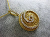 LARGE 2.02CT DIAMOND & YELLOW SAPPHIRE 18K YELLOW GOLD 3D CIRCULAR SWIRL PENDANT