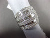 ESTATE MASSIVE 2.73CT ROUND & BAGUETTE DIAMOND 18K WHITE GOLD SEMI ETERNITY RING