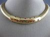 ANTIQUE WIDE 1.40CT AAA RUBY 14KT YELLOW GOLD 3D FLEXIBLE SNAKE NECKLACE #26489