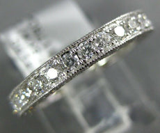 1.48CT DIAMOND 18KT WHITE GOLD ROUND FILIGREE MILGRAIN ETERNITY ANNIVERSARY RING