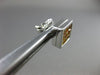 ESTATE LARGE 3.43CT AAA YELLOW SAPPHIRE 18KT WHITE GOLD SQUARE STUD EARRINGS