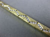 ANTIQUE WIDE 2.30CT DIAMOND 14KT YELLOW GOLD WAVE ZIG ZAG TENNIS BRACELET #19746