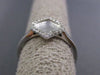 ESTATE .15CT DIAMOND 14KT WHITE GOLD HANDCRAFTED CLASSIC LEAF MATTE & SHINY RING