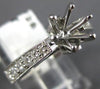 ESTATE .50CT DIAMOND 14KT WHITE GOLD MILGRAIN SEMI MOUNT ENGAGEMENT RING #17725