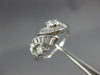 ESTATE .60CT DIAMOND 14KT WHITE GOLD 3D CLASSIC SWIRL ANNIVERSARY RING #26569