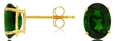 ESTATE 2.6CT AAA RUSSALITE 14KT YELLOW GOLD 3D CLASSIC 4 PRONG STUD EARRINGS