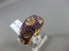 ESTATE 1.69CT DIAMOND & PINK SAPPHIRE 18KT 2 TONE GOLD 3D MULTI HEART LOVE RING