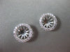 ESTATE .48CT DIAMOND 14KT WHITE GOLD 3D CLASSIC ROUND HALO JACKET EARRINGS