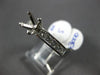 ESTATE 1.03CT PRINCESS CUT DIAMOND PLATINUM CHANNEL SEMI MOUNT ENGAGEMENT RING