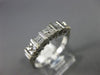ESTATE .42CT ROUND & BAGUETTE DIAMOND 14K WHITE GOLD 3D FLORAL FUN RING #19238