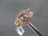 ESTATE LARGE .20CT DIAMOND 14KT ROSE GOLD 3D MILGRAIN SEMI MOUNT ENGAGEMENT RING