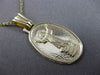 ESTATE 14KT YELLOW GOLD 3D OVAL VIRGIN MOTHER MARY PENDANT & CHAIN #24037
