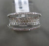 ESTATE WIDE .70CT DIAMOND 18KT WHITE GOLD 3D MULTI ROW PAVE OPEN FILIGREE RING