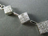 ESTATE .60CT DIAMOND 14KT WHITE GOLD 3D SQUARE INVISIBLE JOURNEY PENDANT #21222