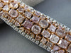 ESTATE MASSIVE 23.72CT WHITE & FANCY PINK DIAMOND 18K WHITE & ROSE GOLD BRACELET