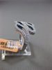 ESTATE WIDE .84CT DIAMOND & AAA SAPPHIRE 14KT WHITE GOLD MULTI LEAF ETOILE RING