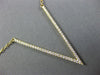ESTATE LARGE .50CT DIAMOND 18KT YELLOW GOLD 3D PAVE CLASSIC V SHAPE NECKLACE