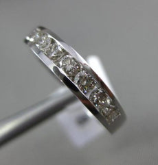 ESTATE .72CT DIAMOND 14KT WHITE GOLD 3D 7 STONE CHANNEL WEDDING ANNIVERSARY RING