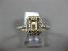 ESTATE .34CT DIAMOND 14KT YELLOW GOLD 3D OCTAGON HALO SEMI MOUNT ENGAGEMENT RING