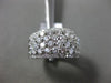 ESTATE WIDE 2.0CT DIAMOND 14KT WHITE GOLD 3D MULTI ROW CLASSIC ANNIVERSARY RING