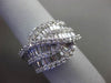 ESTATE WIDE 2.56CT DIAMOND 14KT WHITE GOLD 3D INFINITY WEDDING ANNIVERSARY RING