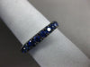 ESTATE 1.66CT AAA SAPPHIRE 14K WHITE GOLD 3/4 ETERNITY WEDDING ANNIVERSARY RING