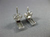 ANTIQUE 1.21CT DIAMOND & AAA RUBY 14KT WHITE GOLD 3D OVAL STUD EARRINGS #16051