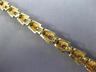 ESTATE .38CT BAGUETTE CUT DIAMOND 14KT YELLOW GOLD 3D V SHAPE TENNIS BRACELET