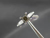 ESTATE .72CT ROUND & BAGUETTE CUT DIAMOND PLATINUM 3D SEMI MOUNT ENGAGEMENT RING