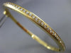 ESTATE 1.50CT DIAMOND 18KT YELLOW GOLD 3D SEMI ETERNITY BANGLE BRACELET #21517