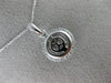 ESTATE .50CT DIAMOND 14KT WHITE GOLD 3D SOLITAIRE CLUSTER HALO FLOATING PENDANT
