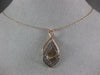 ESTATE .33CT CHOCOLATE FANCY DIAMOND 14KT ROSE GOLD 3D CLASSIC TEAR DROP PENDANT