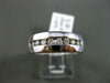 ESTATE WIDE .33CT DIAMOND 14KT WHITE GOLD 3D CHANNEL WEDDING ANNIVERSARY RING