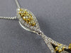 ESTATE EXTRA LARGE 1.72CT WHITE & FANCY YELLOW DIAMOND 18KT 2 TONE GOLD PENDANT