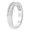 ESTATE .72CT DIAMOND 14K WHITE GOLD 3 ROW SEMI ETERNITY WEDDING ANNIVERSARY RING