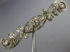 ANTIQUE 1.20CT ROSE CUT DIAMOND 14K WHITE GOLD FLOWER FILIGREE PIN BROOCH #19163