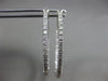 ESTATE 1.65CT DIAMOND 14K WHITE GOLD 3D CLASSIC INSIDE OUT HOOP HANGING EARRINGS