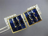 ESTATE EXTRA LARGE 5.72CT DIAMOND & AAA SAPPHIRE 18KT 2 TONE GOLD 3D CUFFLINKS