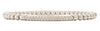 ESTATE .65CT DIAMOND 18KT WHITE GOLD 3D CLASSIC BEADED 2 ROW BAR BANGLE BRACELET