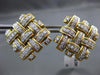 ESTATE LARGE GARAVELLI 1.68CT DIAMOND 18KT TWO TONE GOLD CLIP ON EARRINGS #21846