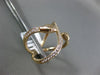 ESTATE .25CT DIAMOND 14KT ROSE GOLD 3D INFINITY SNAKE CRISS CROSS LOVE FUN RING