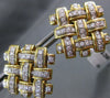 ESTATE LARGE GARAVELLI 1.68CT DIAMOND 18KT TWO TONE GOLD CLIP ON EARRINGS #21846