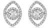 ESTATE .20CT DIAMOND 14KT WHITE GOLD 3D EVIL EYE LUCKY STUD EARRINGS