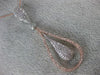 ESTATE LARGE 1.0CT DIAMOND 14KT WHITE & ROSE GOLD PEAR SHAPE TEAR DROP PENDANT