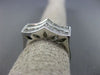 ESTATE WIDE .87CT DIAMOND 18K WHITE GOLD PYRAMID WEDDING ANNIVERSARY RING F/G VS