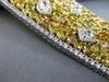 ESTATE MASSIVE GIA 68.34CT WHITE FANCY INTENSE YELLOW DIAMOND 18K GOLD BRACELET