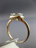 ESTATE 1.44CT DIAMOND & AAA AQUAMARINE 14KT ROSE GOLD 3D SQUARE ENGAGEMENT RING